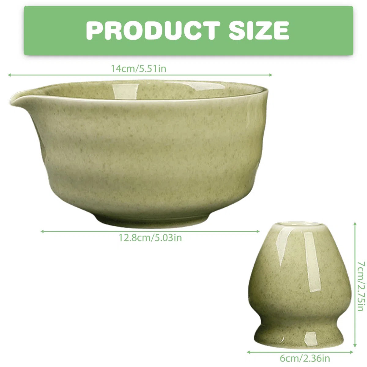 GOMETY Ciotola giapponese Matcha con beccuccio, Chawan Matcha, ciotola da tè con scomparto per la frusta, ciotola tradizionale in ceramica Matcha, ciotola per matcha, ciotola per tè Chawan, ciotola in