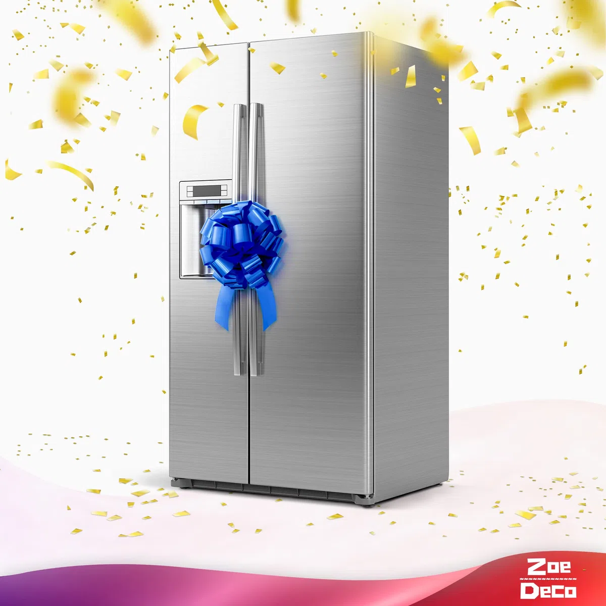 Zoe Deco - Fiocco per Auto Grande - Blu, 41 cm / 16 Pollici - Fiocco Gigante per Auto per Compleanno, Natale, ricevimento di Nozze, Festa a Sorpresa - Confezione Regalo Grande