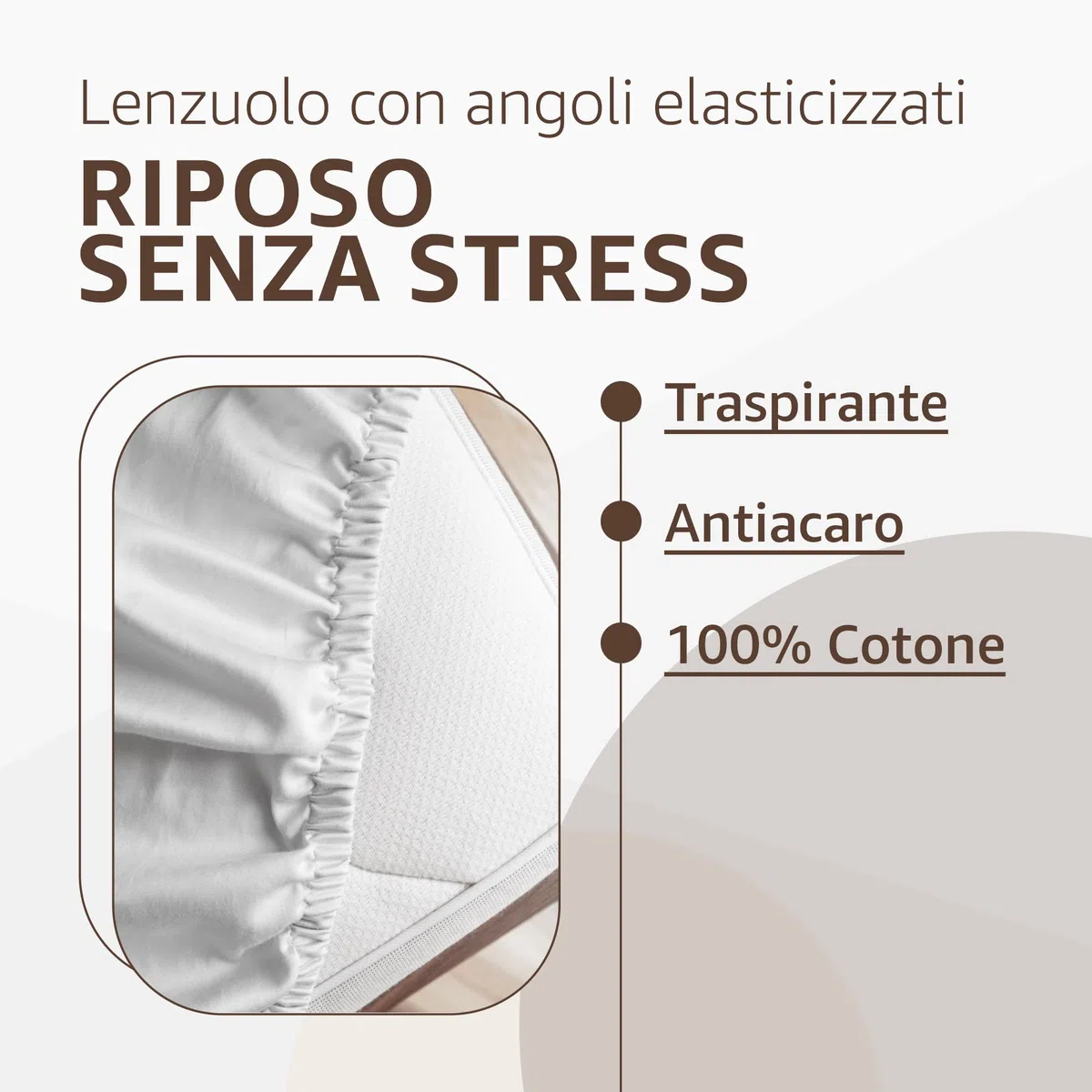 SONIT - Lenzuolo con Angoli Singolo 90x190 cm - Lenzuolo con Angoli Singolo Cotone Traspirante - Lenzuola Facile da Lavare - Colore Bianco