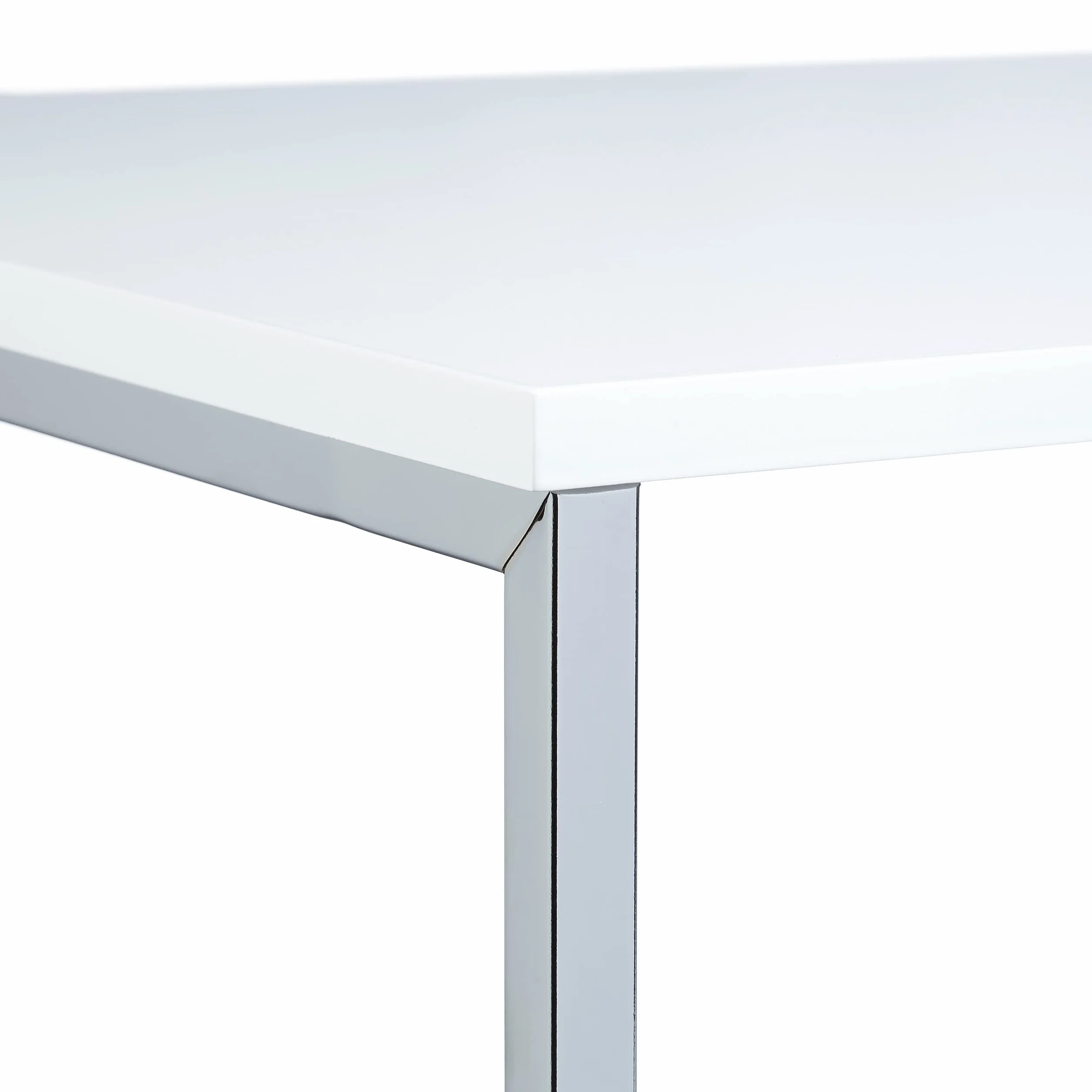 Relaxdays Tavolini da Salotto, Set da 3, Sovrapponibili, Multiuso, H x L x P: 42 x 40 x 40 cm, da Divano, Bianco