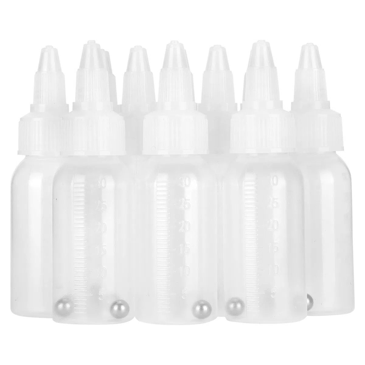 Bottiglietta per Vernice 30ml, Contenitore Anticorrosione per Pigmenti, Misura e Ricarica Facile - Set da 10 Pezzi