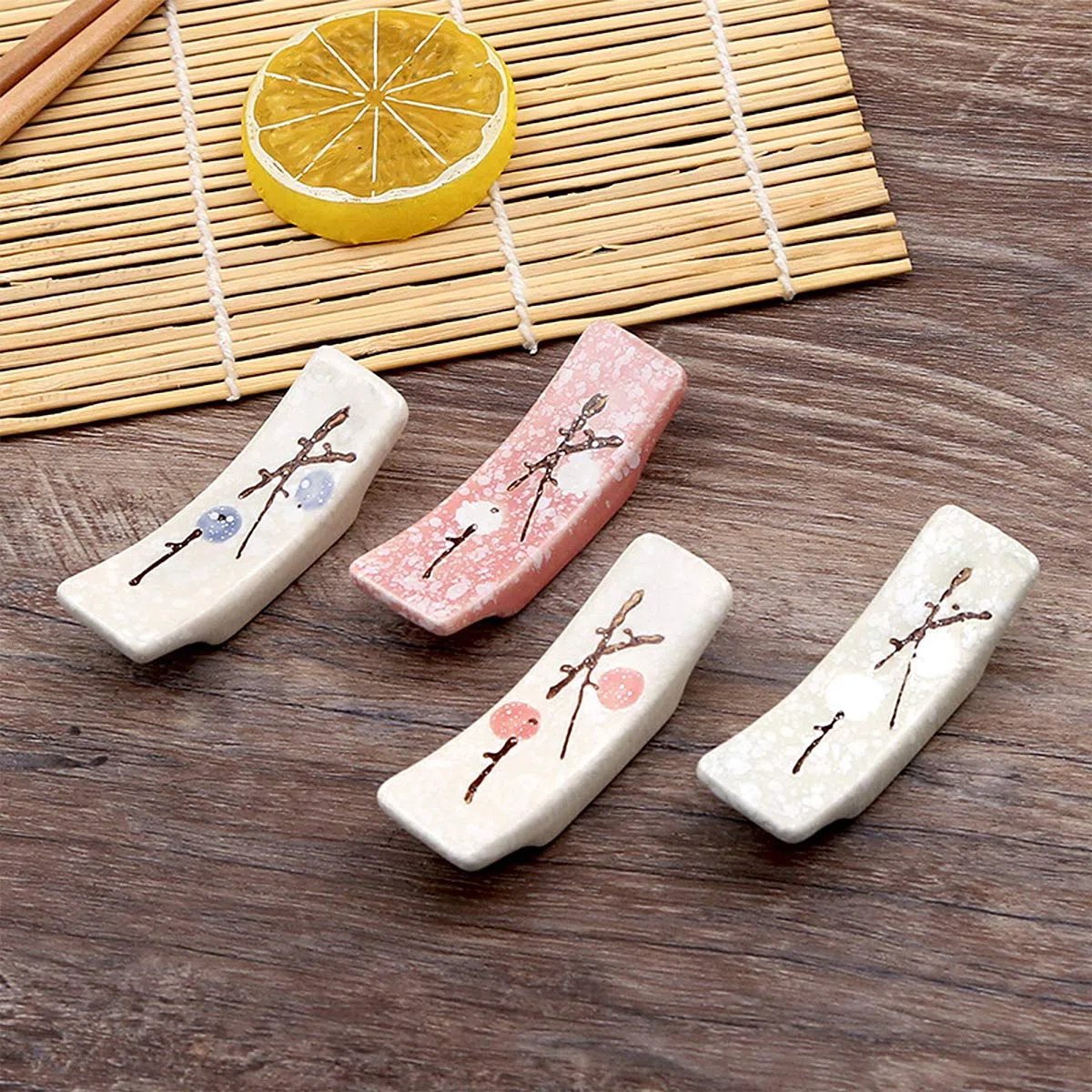 Ceramica Supporto per Bacchette, 8 Pezzi Portabacchette in Ceramica Naturale Riutilizzabile Supporto per Coltello Stile Classico Bacchette Supporto per Sala da Pranzo Ristorante Casa (8cm)