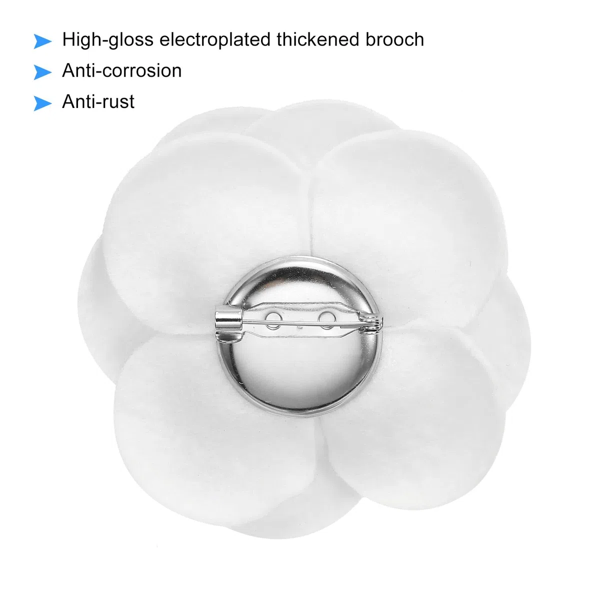 PATIKIL Spilla Fiore, 2pz Spilla in Tessuto Camelia a Fiori Artificiali Spille per Capello Elegante Donne Abiti Accessori Decorativi per Feste Matrimonio Gioielli Regalo, Bianco