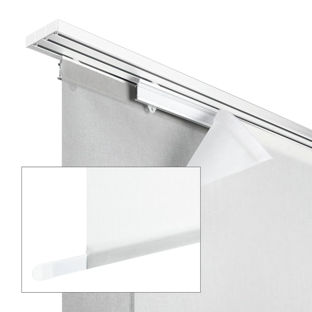 Gardinia 30131 Binario per Tenda, Metallo, Bianco, 67x60x0.1 cm