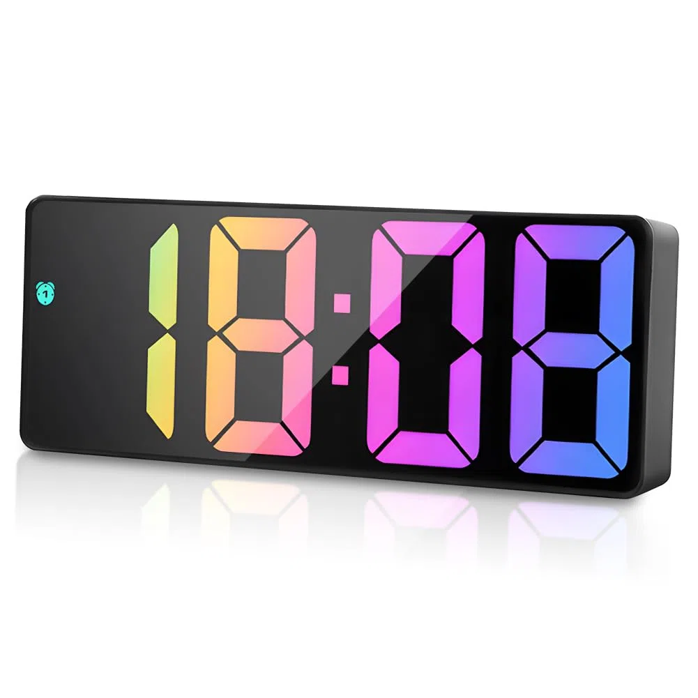 flintronic Sveglia Digitale da Comodino, Sveglia da Comodino, con Temperatura, Svegli Digitale da Comodin con Snooze, Suoni e Luminosità Regolabile, USB e Alimentato a Batteria