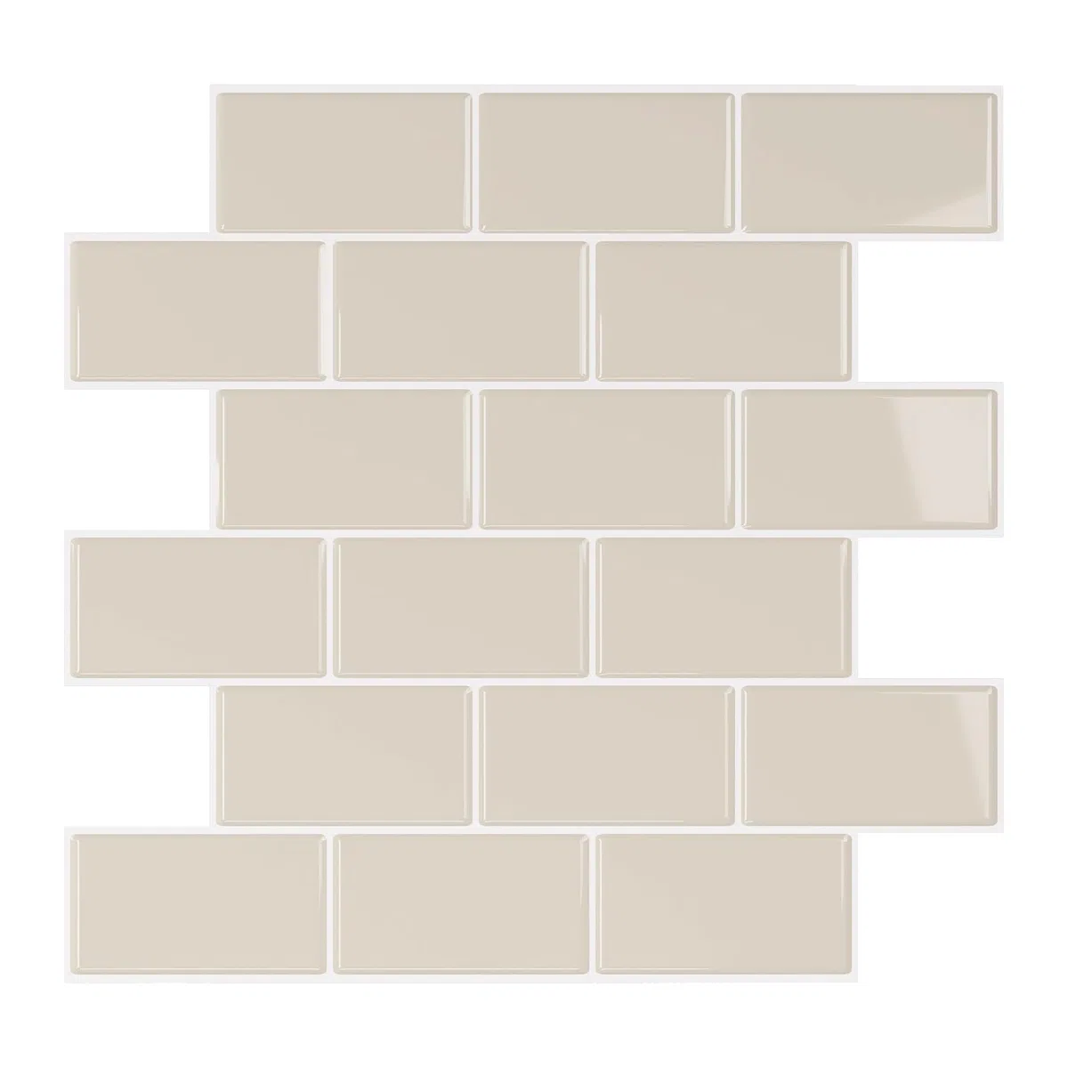 VEELIKE Mattonelle Adesive Cucina Beige Piastrelle Adesive Bagno 3D Adesivi per Piastrelle Cucina Moderna Adesivi Piastrelle Bagno Adesivo Parete Cucina Paraschizzi 30,5 cm x 30,5 cm 12 Pezzi