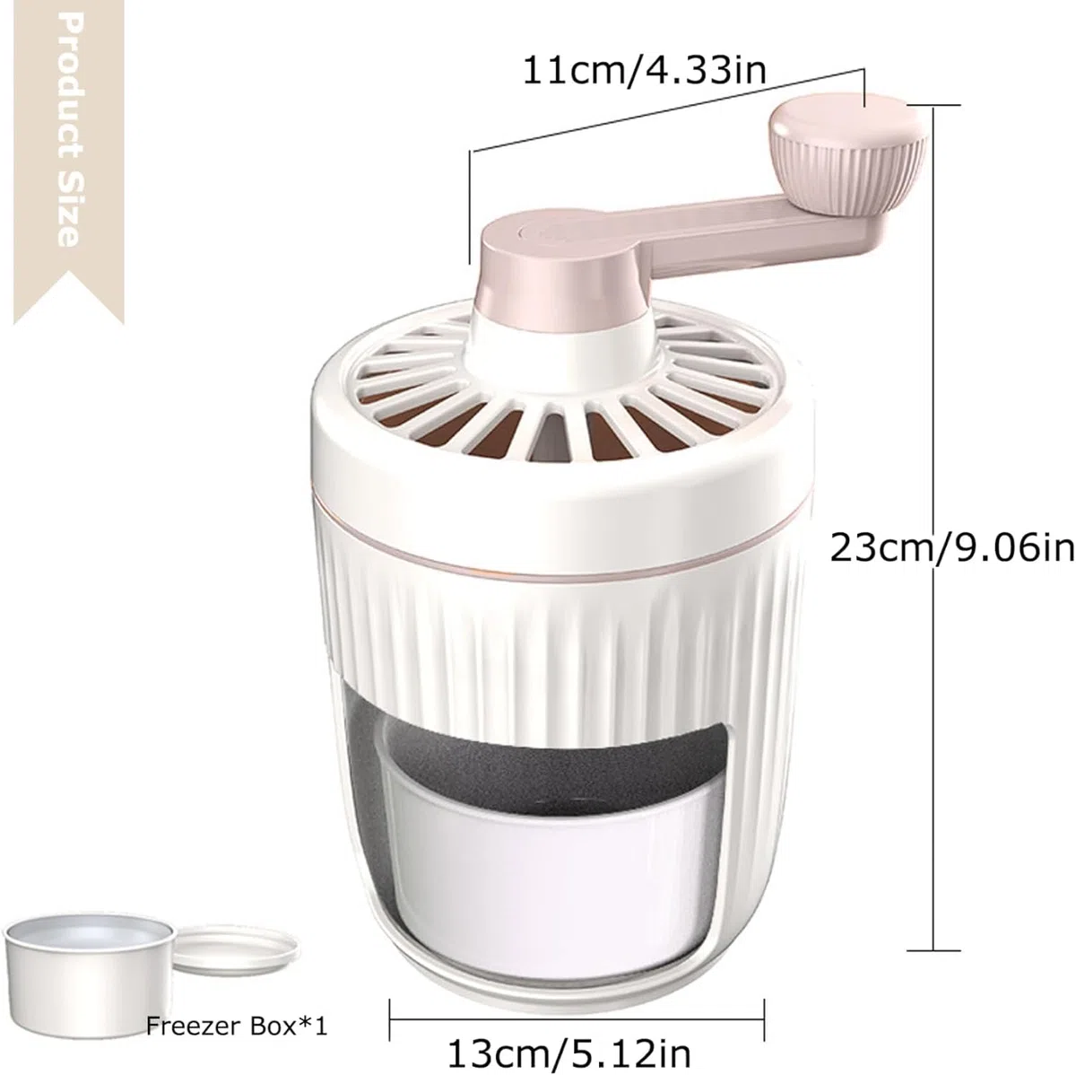 Shaved Ice Machine Manual Ice Crusher Bpa Free Portable with Hand Crank Snow Cone Maker And Cube Tray Style 1 Shaved Machine Professional Process