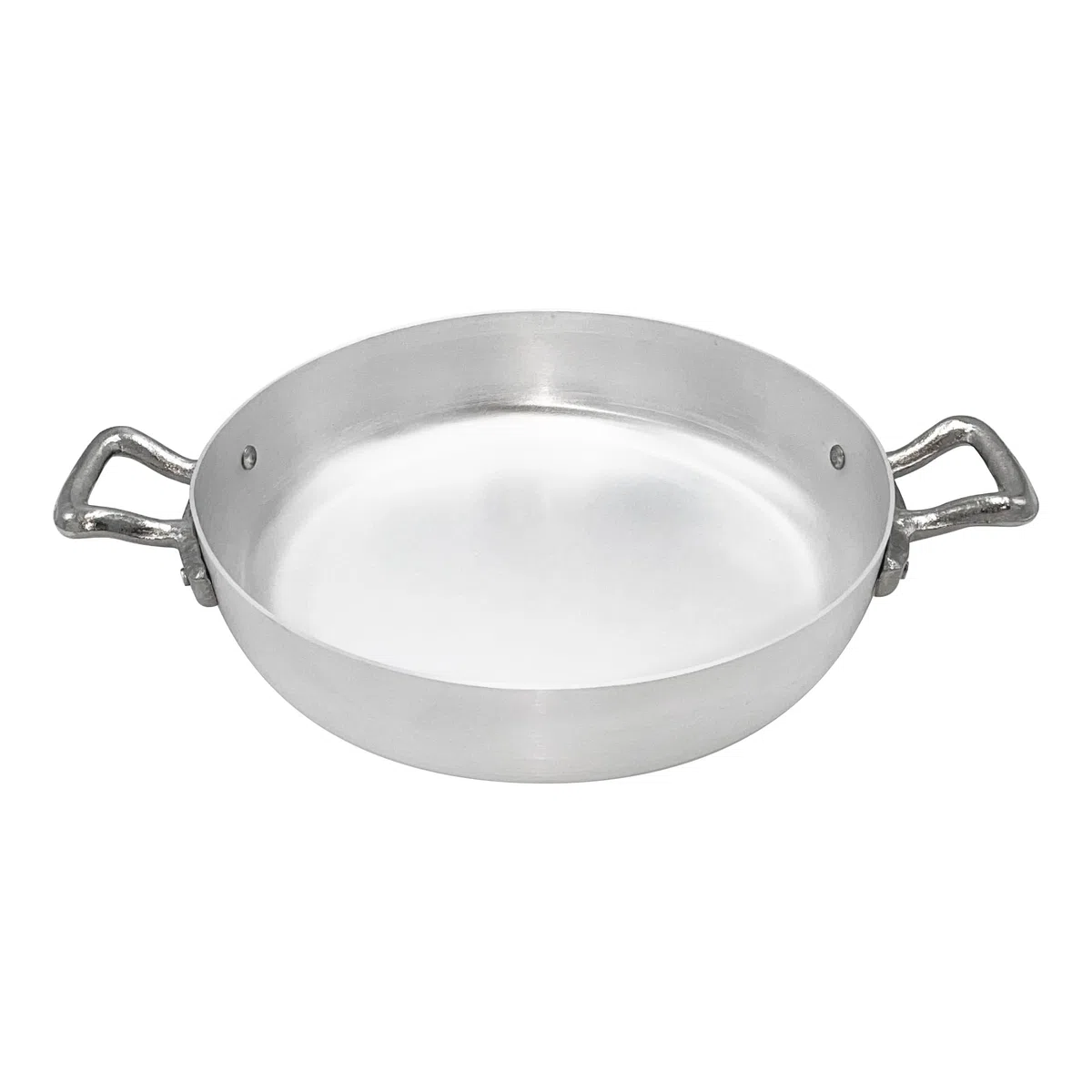 Pentole Agnelli Linea Family Cooking Alluminio Tegame con Due Maniglie , Argento, 16 cm