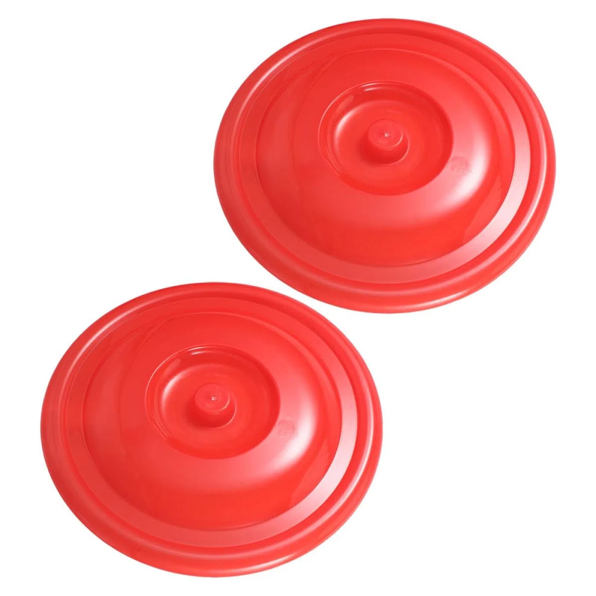 2 Pezzi Coperchio Rotondo in Plastica Rosso per Secchi con Tenuta Elevata, Design Multifunzionale per Bidoni da Esterno e Fabbriche