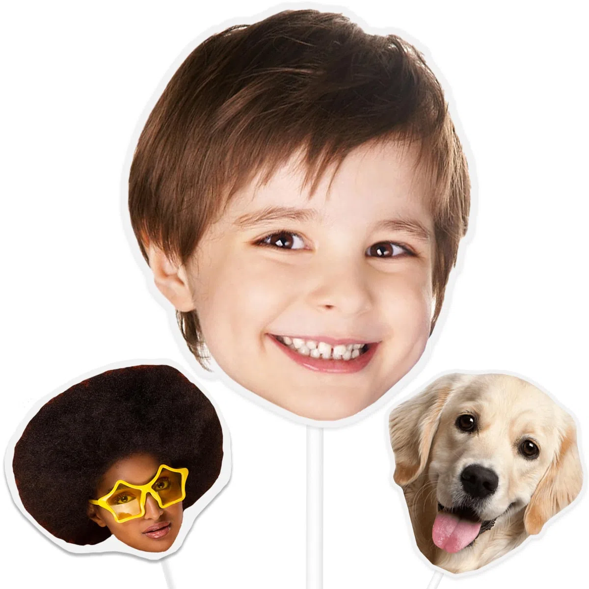Sagome di teste su bastoncino, divertenti sagome di volti, sagome fotografiche personalizzate, sagome di cartone personalizzate per tifosi, Fatheads personalizzabili per feste, compleanni, matrimoni