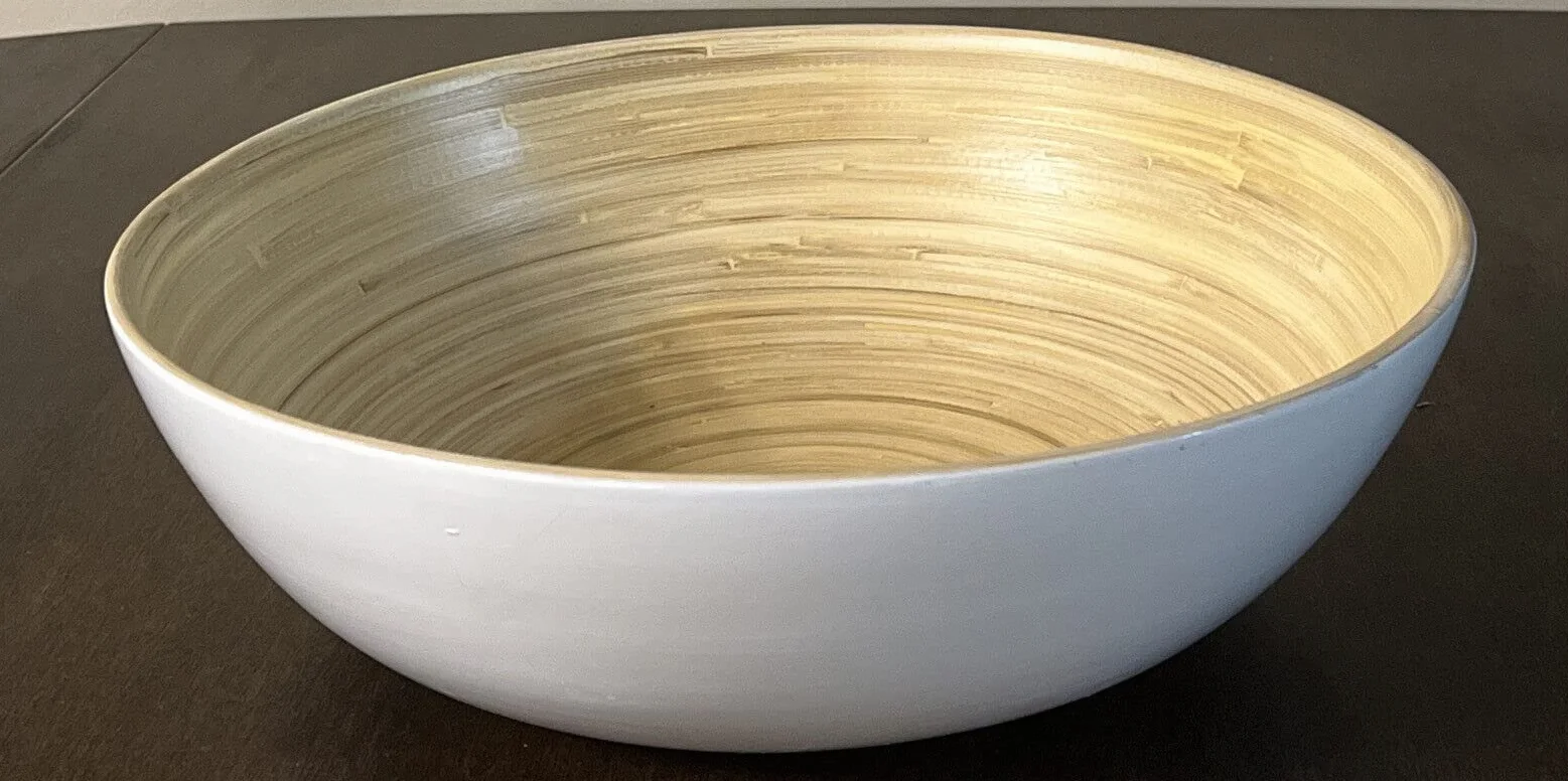 Ikea RUNDLIG - Ciotola da portata, in bambù, bianco, 30 cm