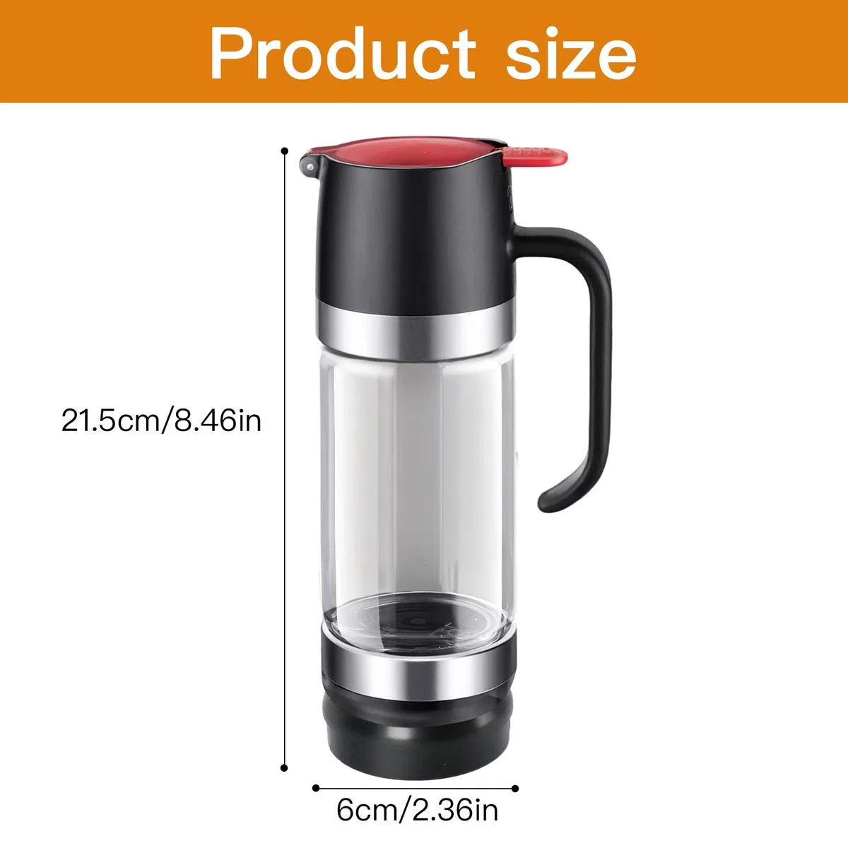 350ml Dosatore Miele in Vetro, Contenitore Dispenser Miele Antigoccia con Manico per Miele Sciroppo Caffè E Altri Liquidi Per Desser