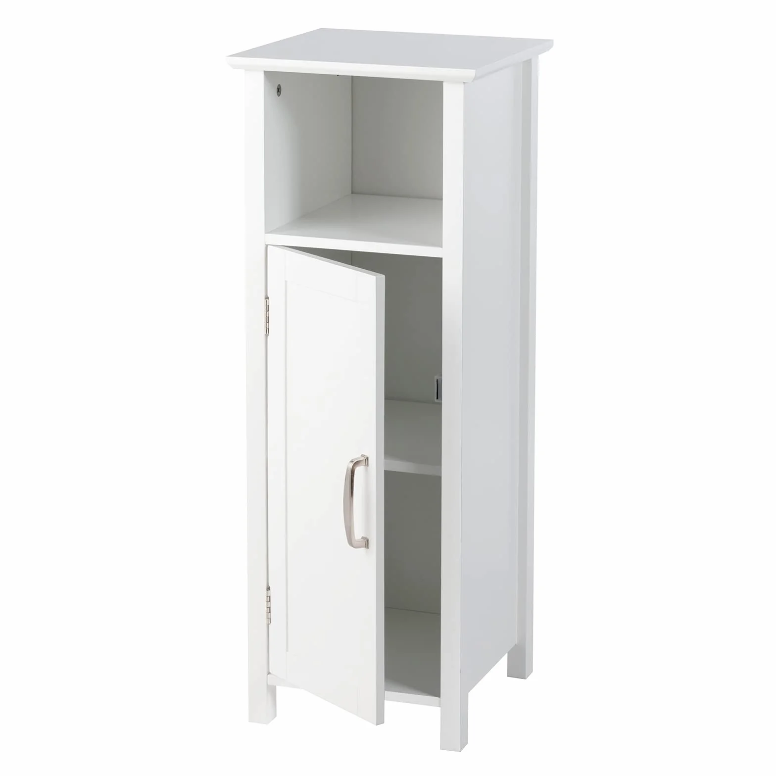 GIANTEX Armadietto da Terra con 3 Ripiani Regolabili in Altezza, Mobiletto Multiuso a Colonna per Soggiorno, Cucina, Corridoio, Camera da letto,Bagno, 30x30x80 cm (Bianco)