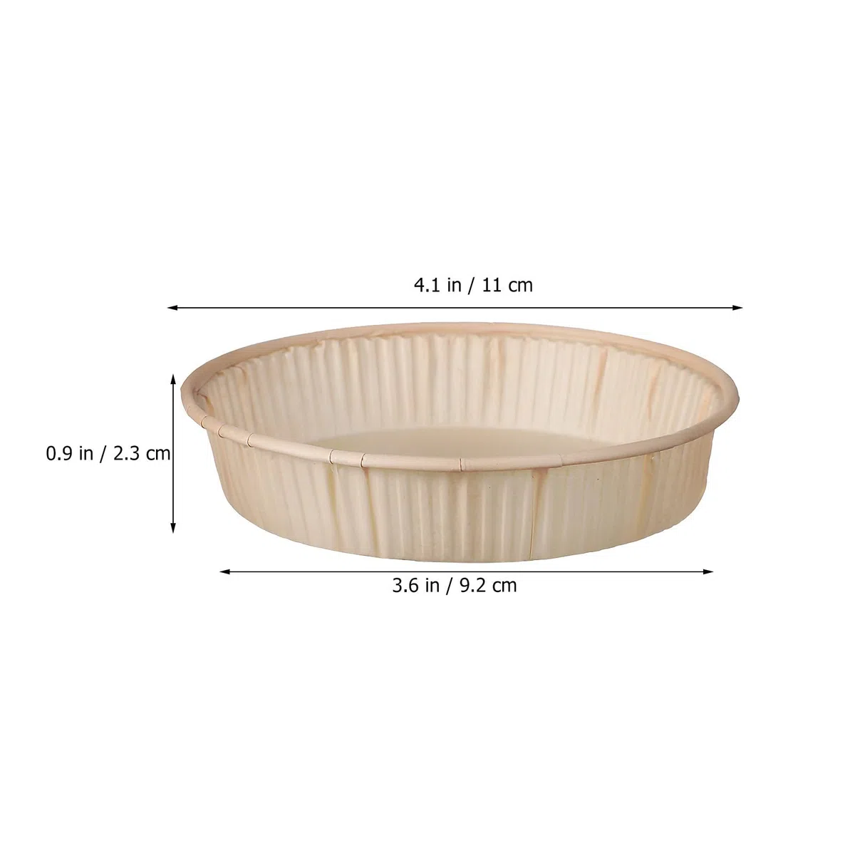 Tofficu Mini Teglie Rotonde per Crostate 100 Pezzi 4 Pollici in Carta Usa e Getta per Stampi Monoporzione da Forno per Piccole Torte e Dessert