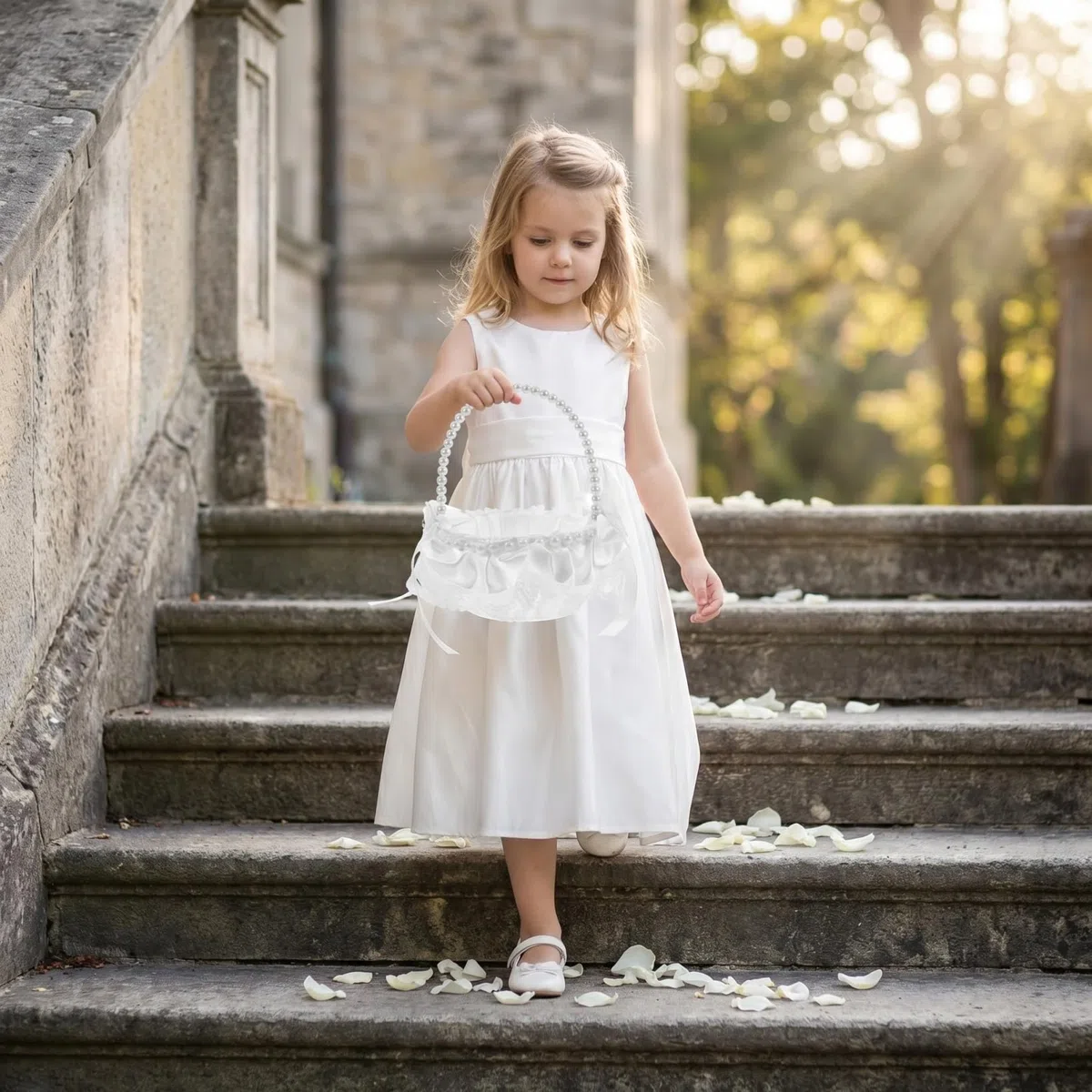 Vaguelly Cestino da sposa per fiori e ragazze