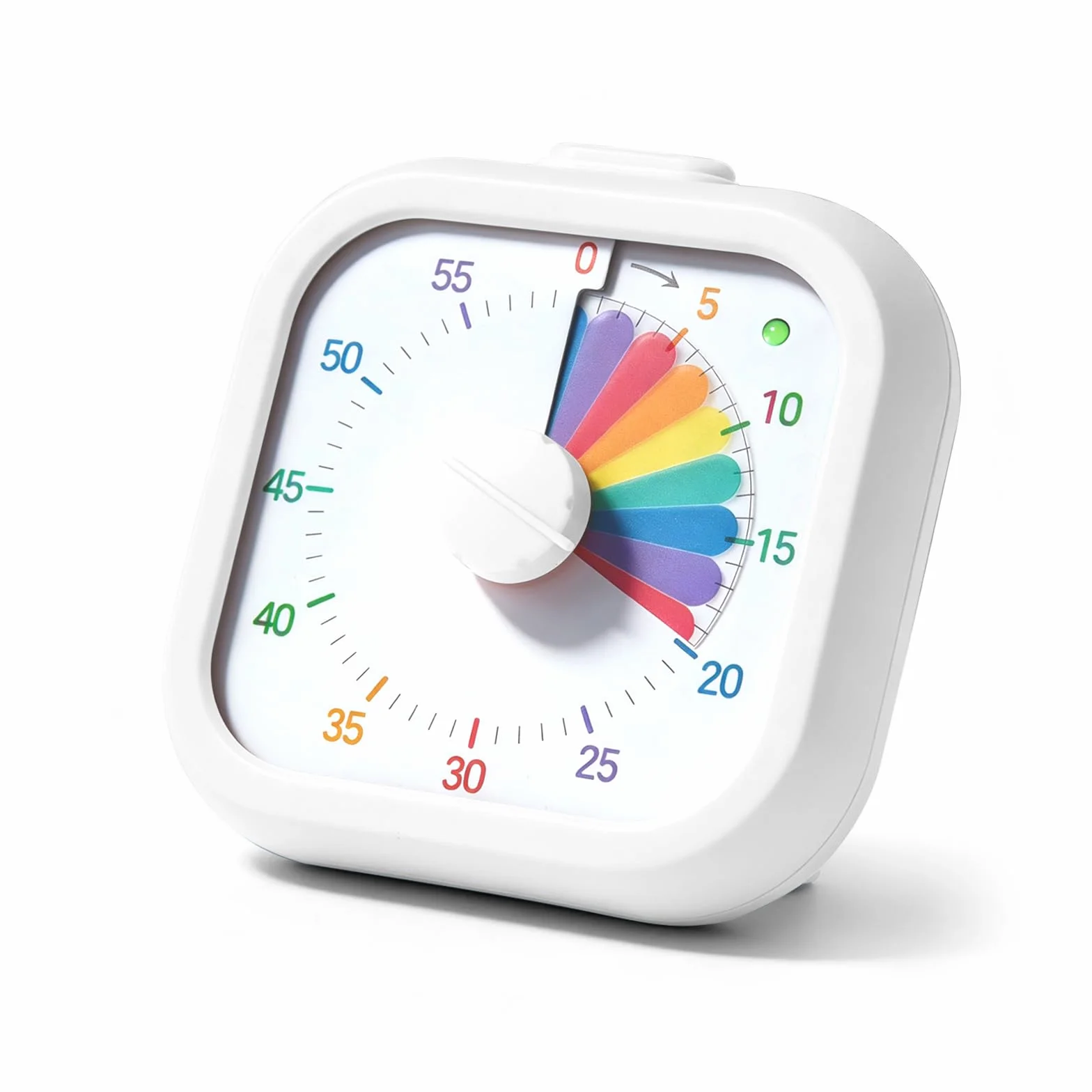 Timer Visivo Rainbow, Timer con Conto Alla Rovescia da 60 Minuti| Funzionamento silenzioso con allarme opzionale | Ideale per aule scolastiche studio cucina ufficio domestico e gestione del tempo