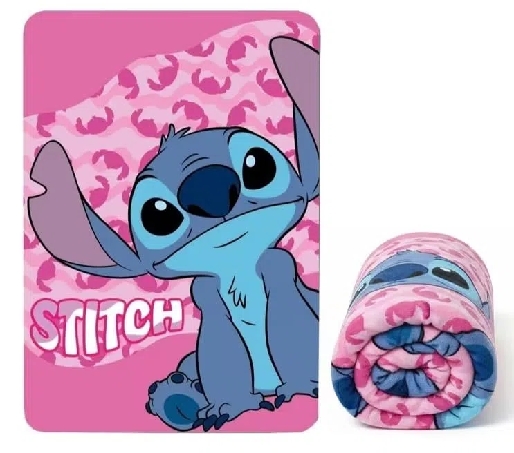 ILS I LOVE SHOPPING Coperta Plaid Morbida e Calda 100x140cm per Bambini Pile con stampa (LILO & STITCH)