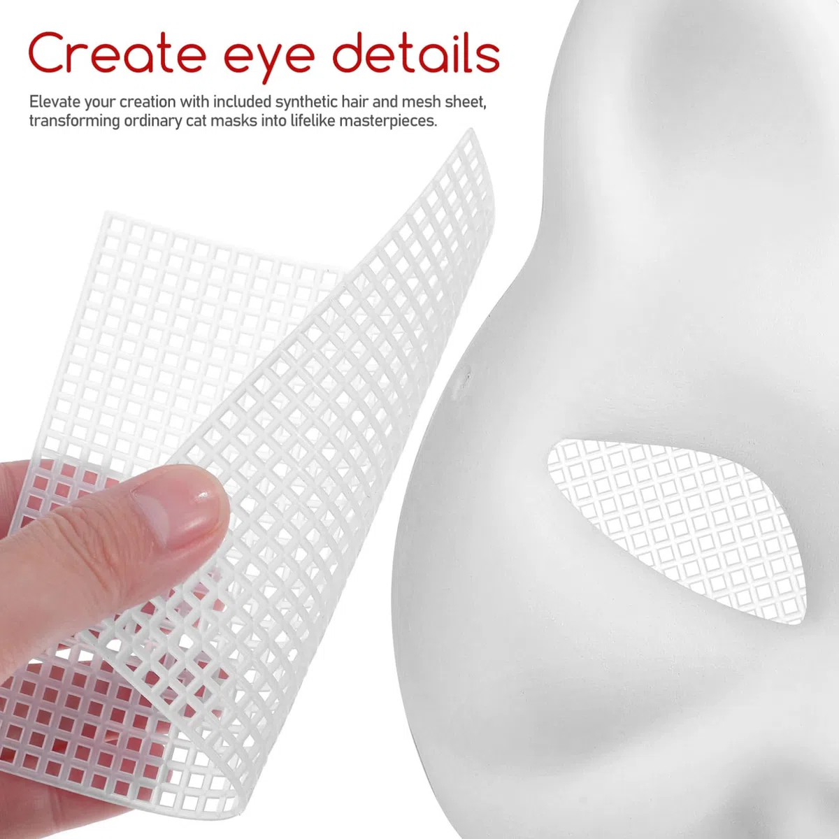 Gadpiparty Maschere Per Gatti Vuote Fai Da Te Con Capelli Sintetici Maschere Artigianali Di Carta Per Decorazioni Feste a Tema Cosplay E Progetti Creativi