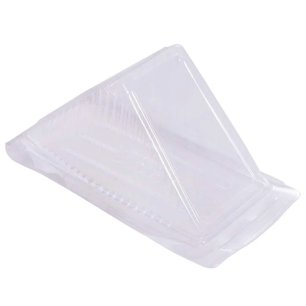 100pcs Triangolo Sandwich Contenitore Monouso Sandwich Scatola di Imballaggio di Plastica Triangolo Contenitori per Alimenti per Torta Dessert Hamburger