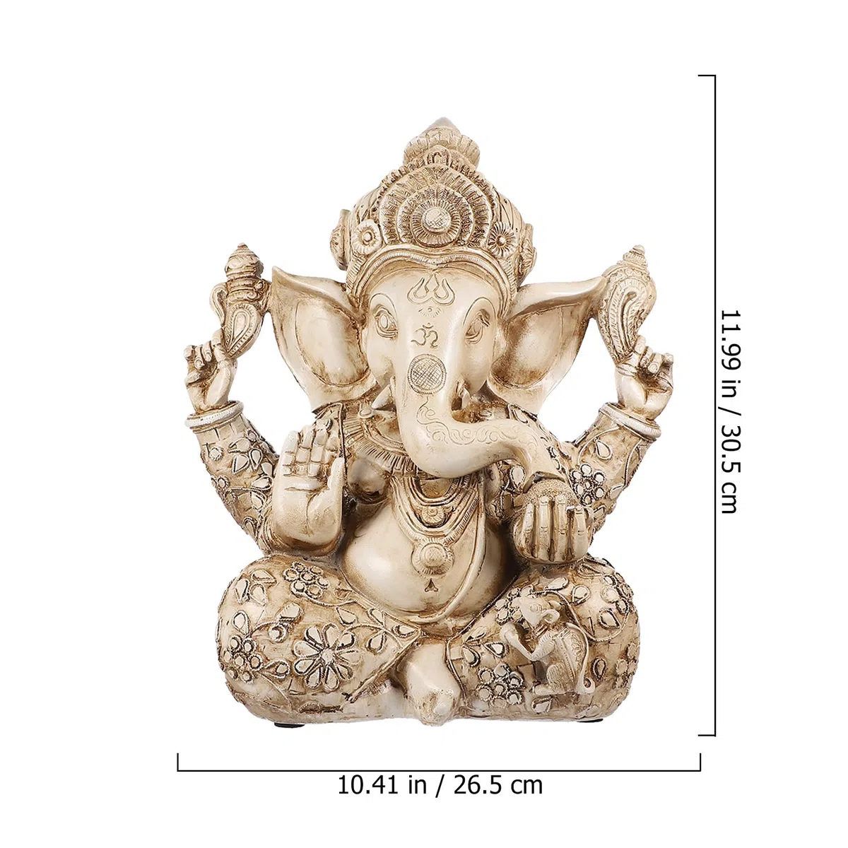 Angoily - Statuetta elefante Statua Buddha Scultura India Ganesh Ganpati Modello Tavolo Ufficio Fortunato Ricchezza Arte Figura per la Casa