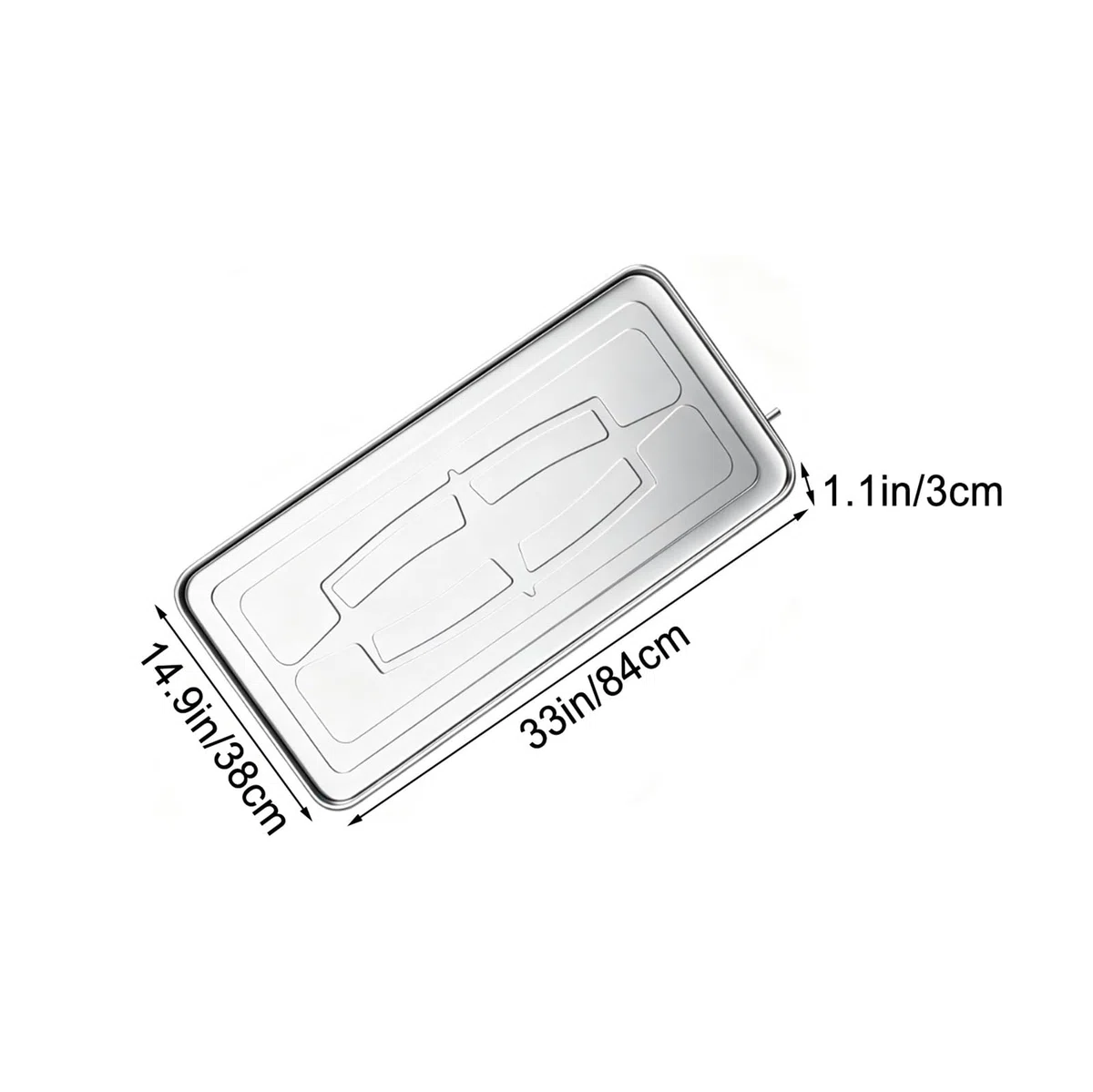 Piatto Condensa Split per Condizionatore Portatile, Piatto Raccogli Acqua Condensa in Acciaio Inox, Include Tubi Flessibili, Fascette e Cavi Metallici, per uso Interno ed Esterno(84x38x3cm)