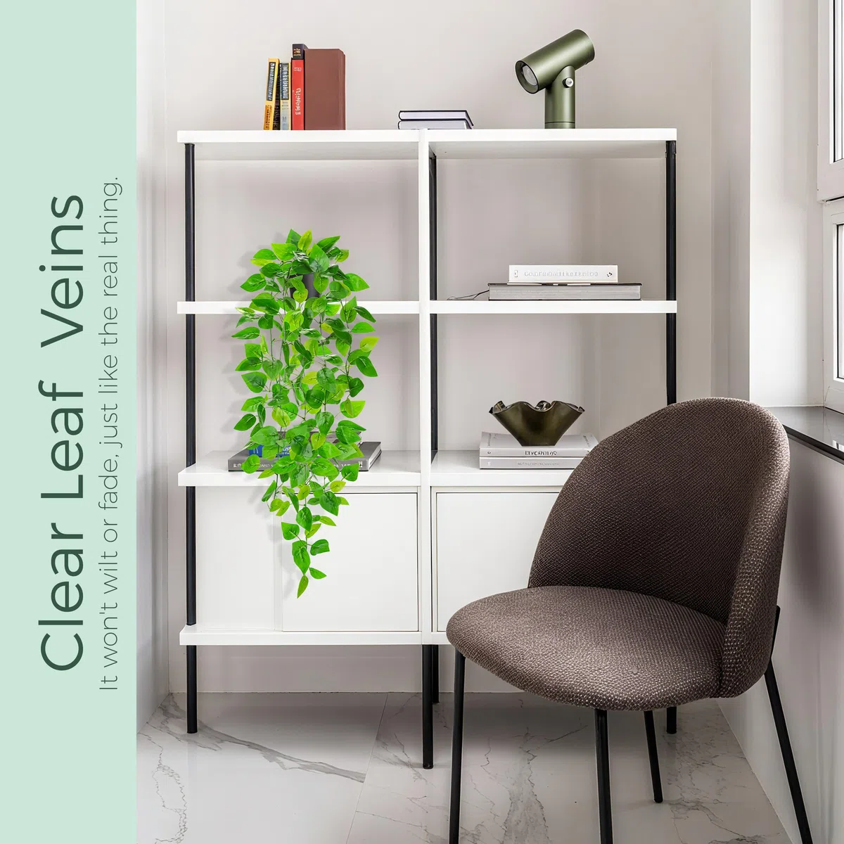 Der Rose Piante artificiali da appendere, 86 cm, piante rampicanti in vaso, per interni ed esterni, per ufficio, casa, soggiorno, bagno, mensola decorativa (1 confezione)