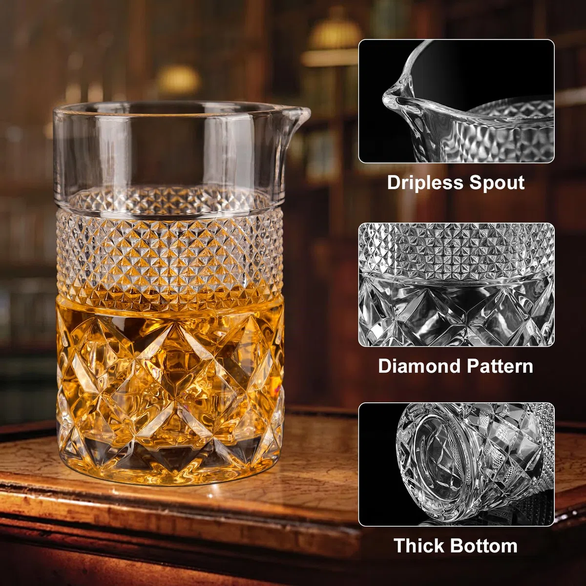 Barware Essentials - Bicchiere da cocktail da 524,5 g, con base spessa