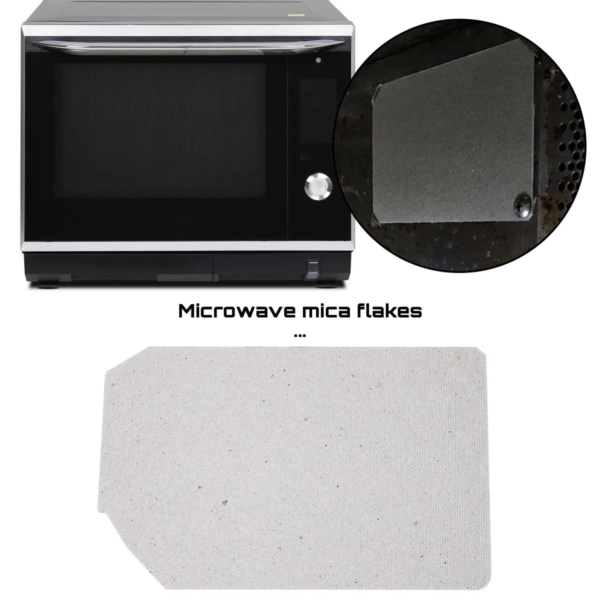 SG Store 4 Pezzi Coperture Guida d'onda Piastre Di Mica Foglio Forno A Microonde Copertura Protettiva Magnetron Parte Di Riparazione Compatibile Con Panasonic 125 Mm X 83 Mm