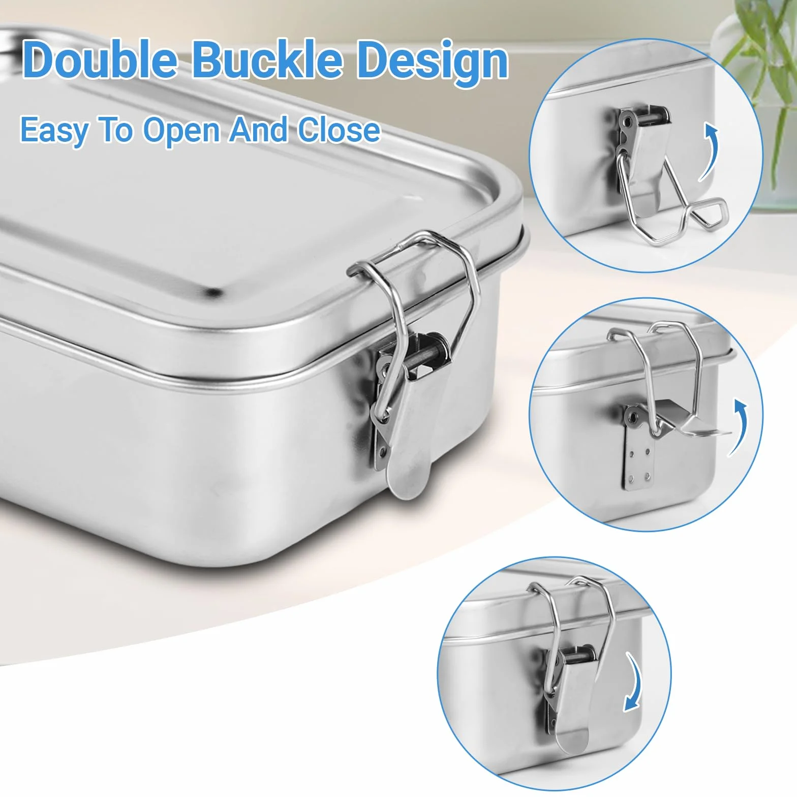 Lunch Box in acciaio inossidabile 850ml - Porta pranzo antiperdite con 1 scomparto - Ideale per bambini scuola lavoro e picnic - Lunch box impermeabile e riutilizzabile
