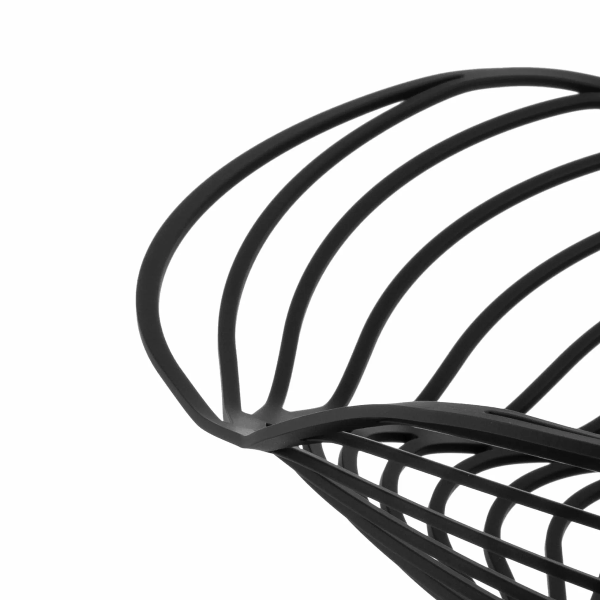 Alessi Trinity ACO02 B, Fruttiera di Design, in Acciaio Colorato con Resina Epossidica, Medio, Nero