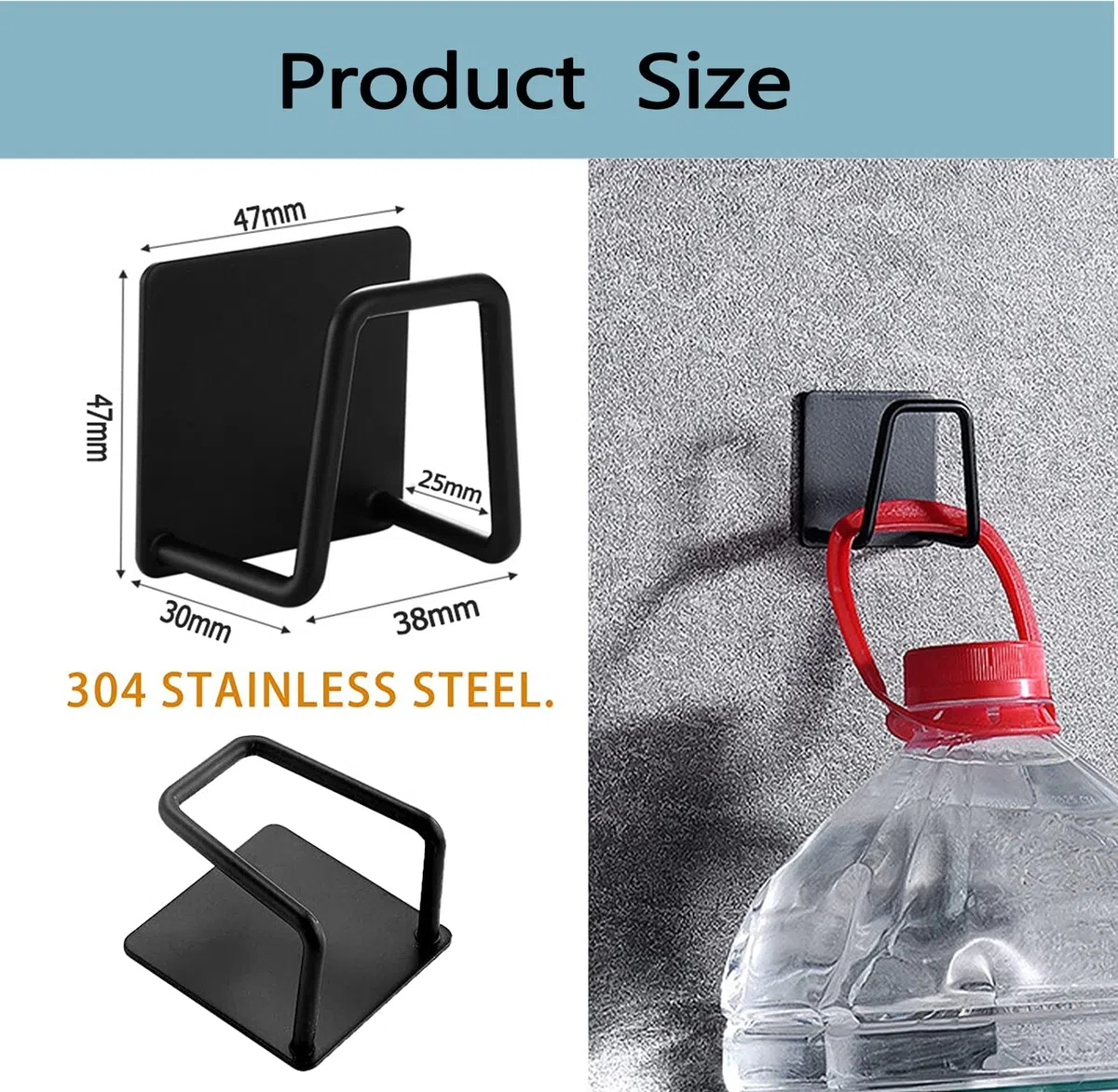 Guidre 6 Pezzi Portaspugna Porta spugnetta in Acciaio Inossidabile 304, Autoadesivo-Pratico Accessorio per lavello-Gancio Adesivo,Organizer,organizzazione in Cucina e Bagno (Nero)