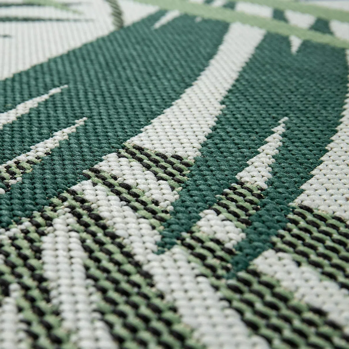 Paco Home Tappeto Cucina Da Esterno Salotto Moderno Balcone Terrazo Con Palme Giungla Motivo Floreale Motivo Boho Verde, Dimensione:240x340 cm, Colore:Verde
