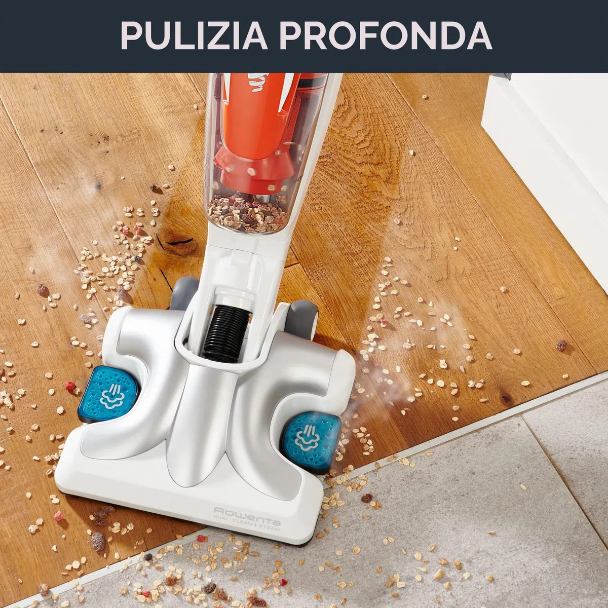 Rowenta Clean & multicast RY8544WH - Pulitore 2 in 1, pulitore e aspiratore allo stesso tempo