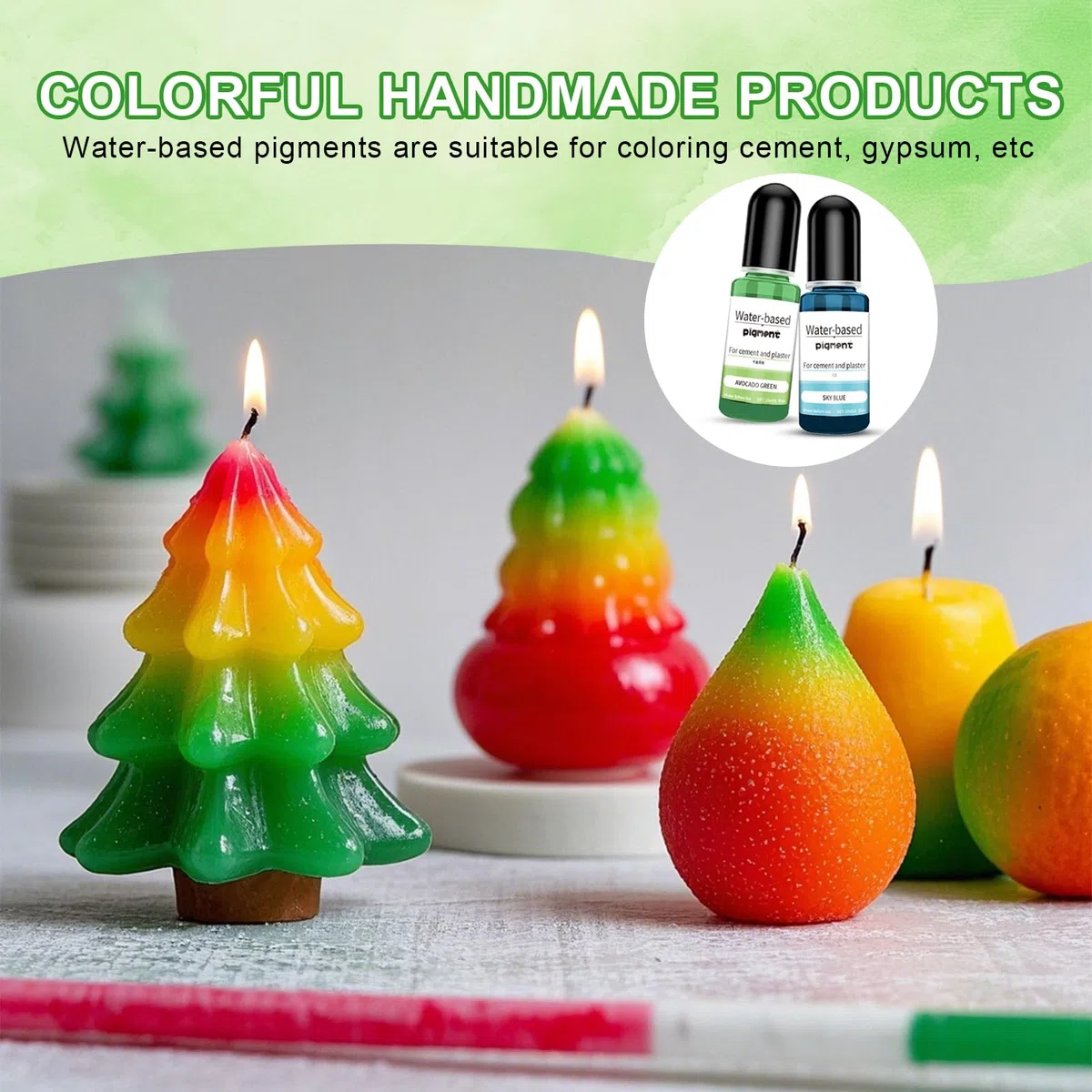 Pigmenti Colorati per Polveri da Colata, 18 Colori di Pigmenti Colorati, per Polvere da Colata con 15cm Cucchiaio, per Rivestimento, Pittura per Amanti Dell'arte, 10ml Ciascuno