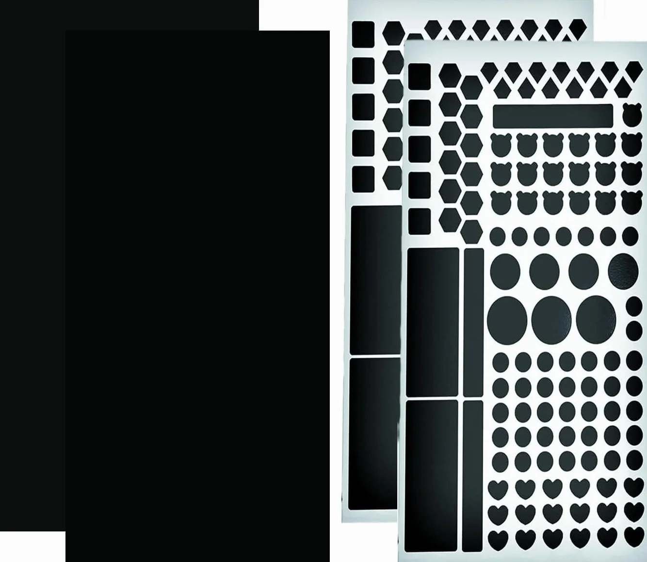 Adesivi Oscuranti LED, 4 Fogli Blocca Luce 80%/100% per Ventilatori da Camera, Condizionatori d'Aria, Router - Nero