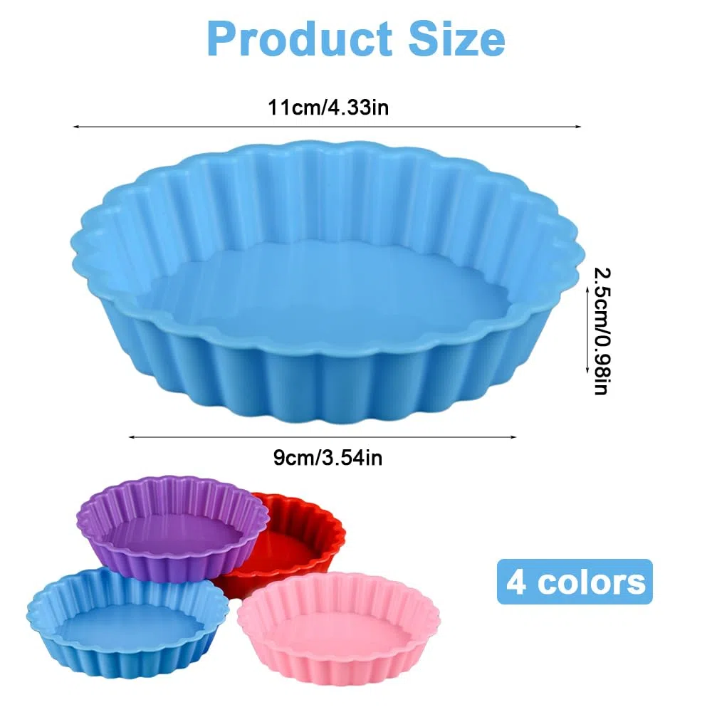 DGN Stampo per torte in silicone, 11 cm, per frutta, mini pirottini antiaderenti torta