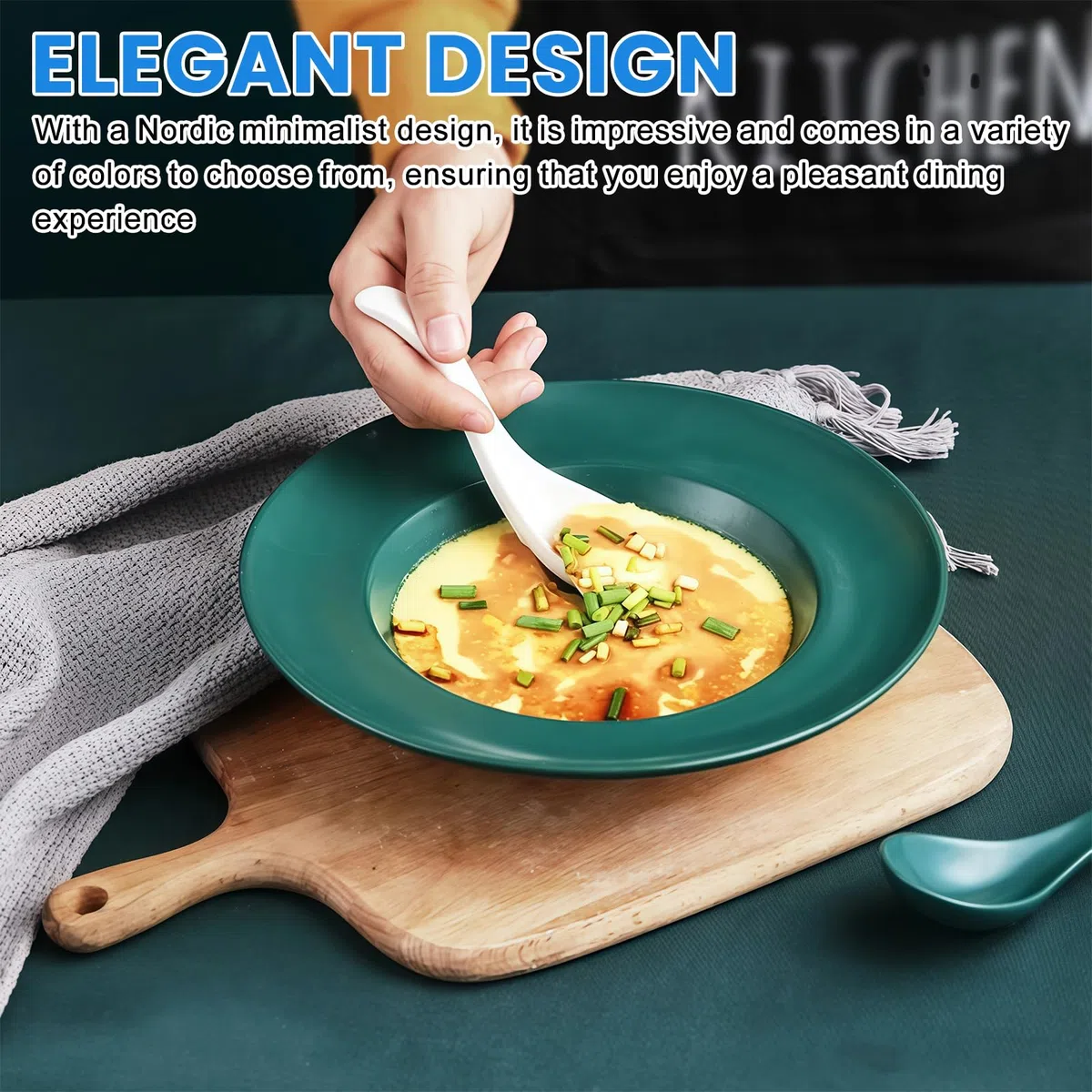 BAIFULAI Set di 6 piatti fondi, 4,5 x 23 cm, piatti fondi, riutilizzabili, diversi colori, piatti per spaghetti, piatti per pasta, insalate, bistecche