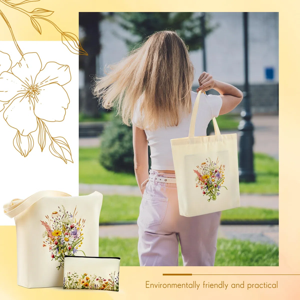 Hestya Tote Grande in Tessuto per Spesa, Shopping e Cosmetici - Borsa da Donna Stampata con Cerniera per Scuola, Lavoro e Viaggio