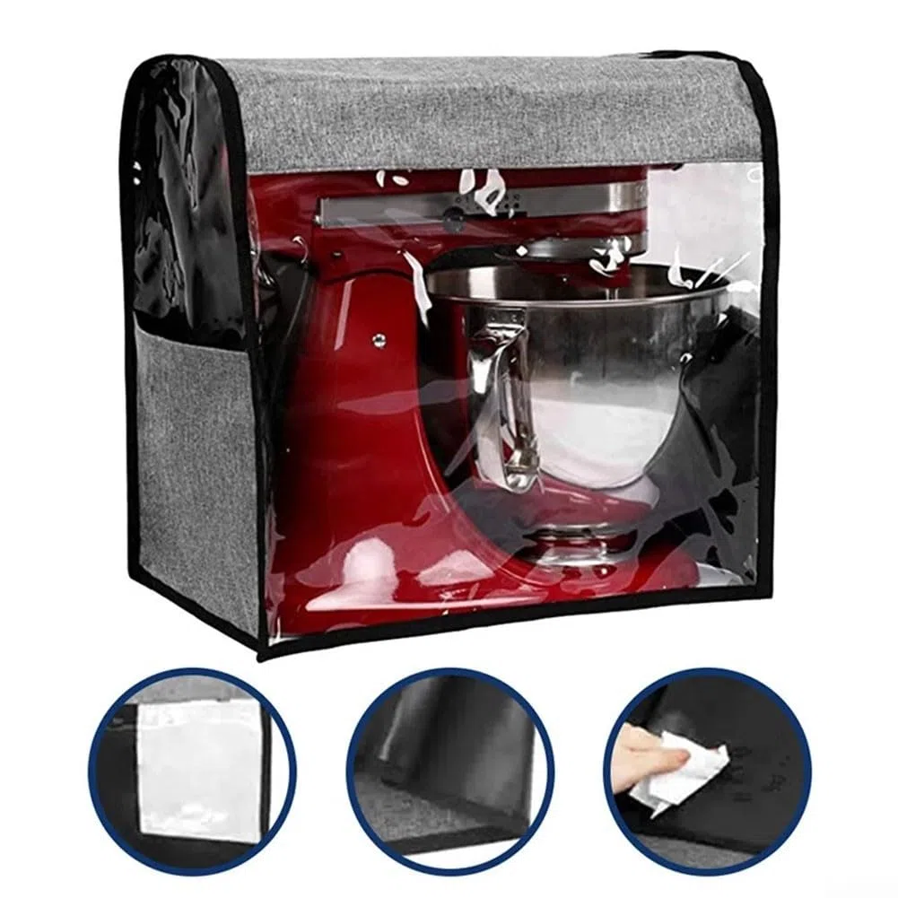Copertura antipolvere per mixer Kitchenaid, realizzata in tessuto Oxford, impermeabile, resistente agli strappi, con scomparti anteriori e laterali