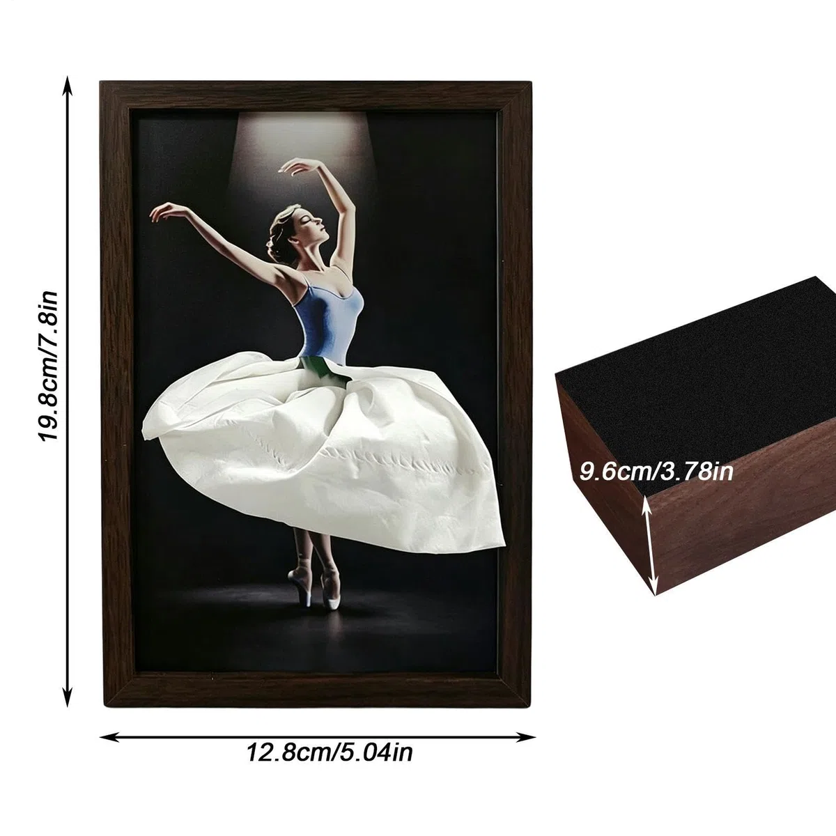 Contenitore per fazzoletti a forma di ballerina, dispenser porta tovaglioli in legno decorativo con gonna artistica, elegante decorazione per la casa per scrivania, comodino, feste, uso veicolo