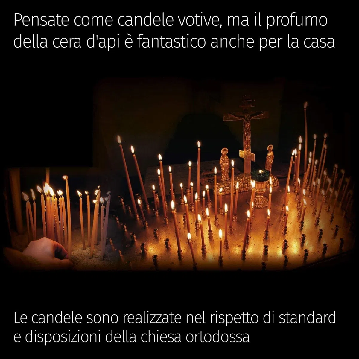 Danilovo Candele Profumate in Pura Cera d’Api – Candele Chiesa Ortodossa per Preghiere, Natale, Lunghe, Morbide, N140, Altezza 16 centimetri, 50 pz