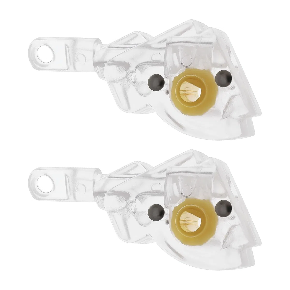 2 Pezzi Meccanismo Di Inclinazione Per Veneziane In Metallo, 25mm, Compatibile Con Arena E Hillarys Blinds, Aste Di Inclinazione A D Da 4mm, Design Trasparente E Giallo