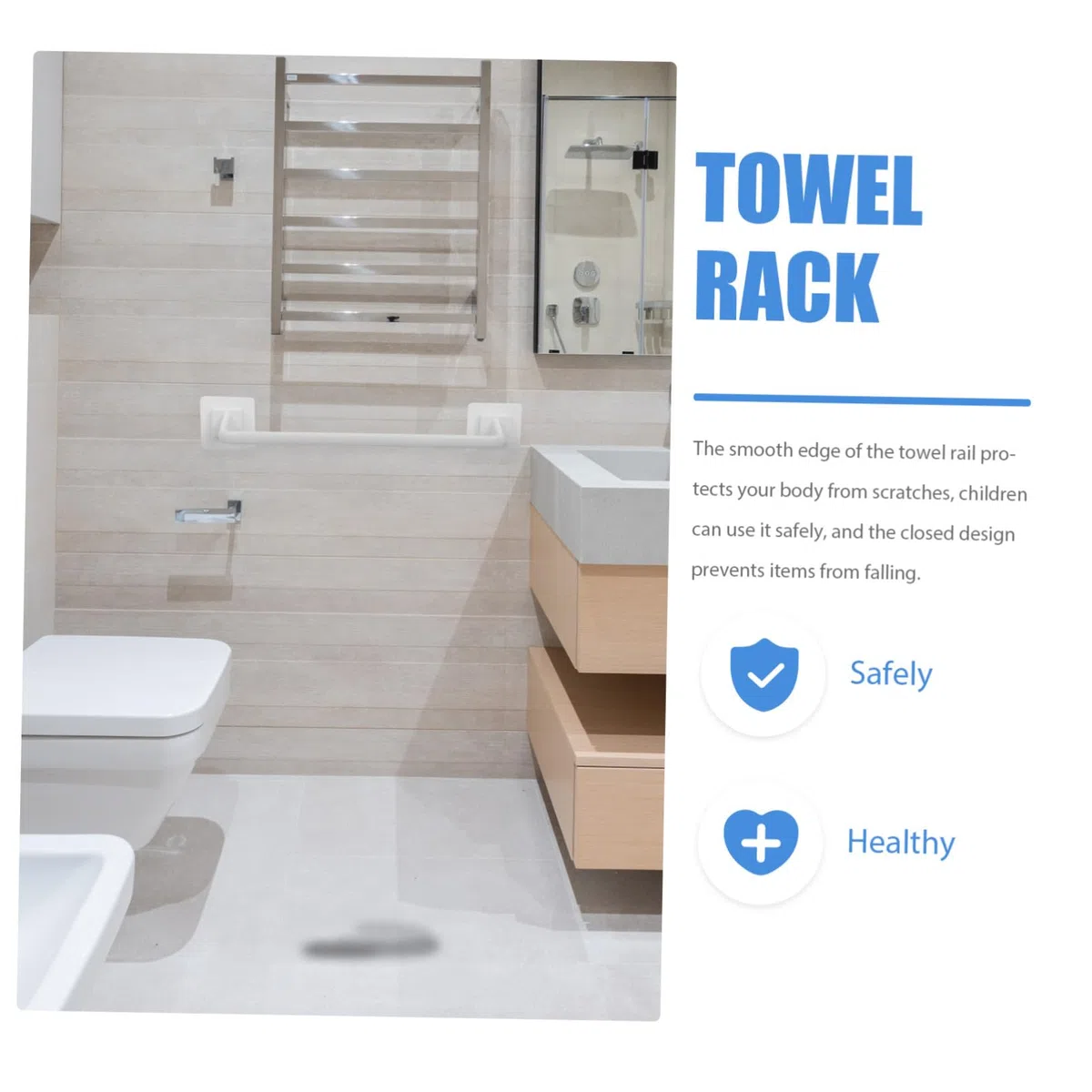 SHINEOFI 2pezzi Porta Asciugamani da Parete in Plastica Autoadesivi per Bagno e Cucina Design Creativo per Asciugamani Contenitore Multiuso per Igienica Vestiti e Borse