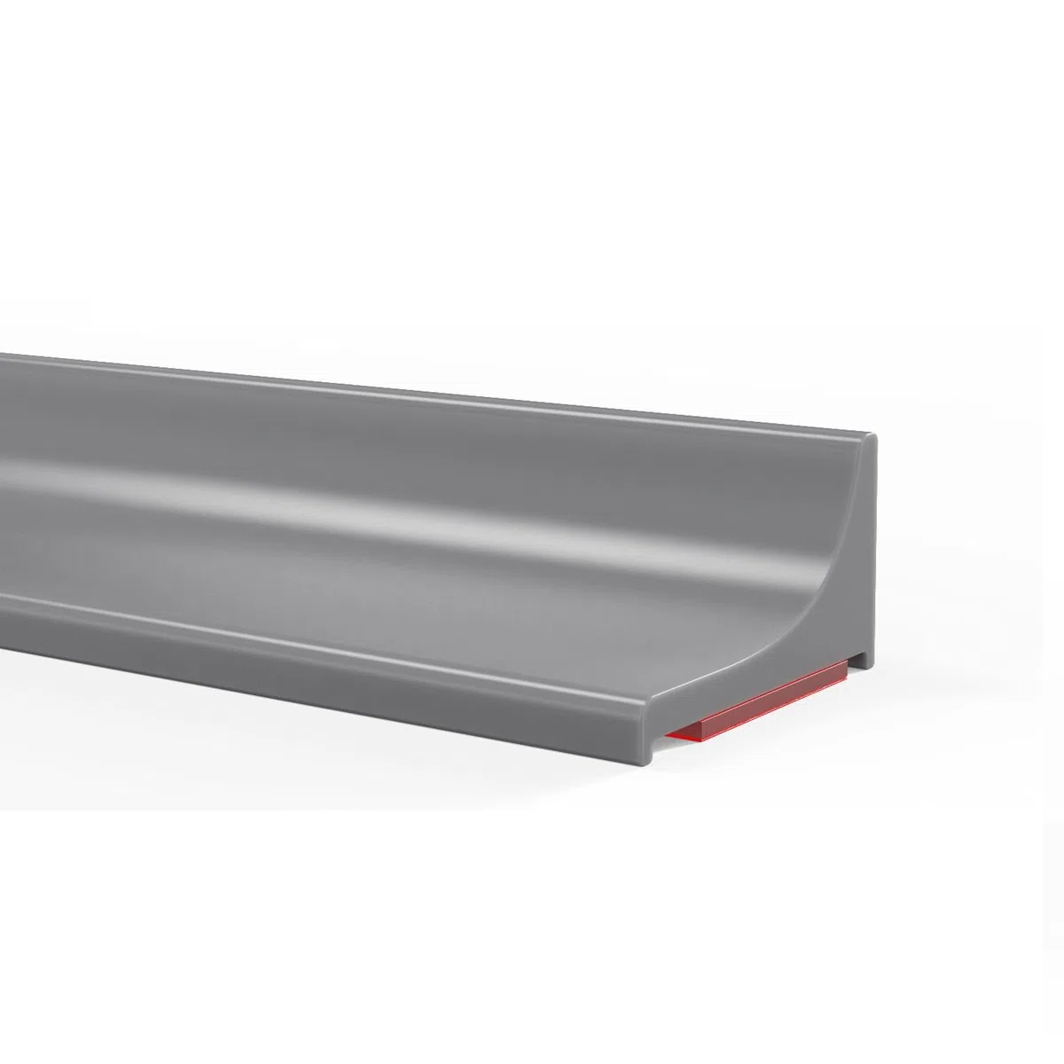 Strisce Impermeabili in Silicone per cucine e bagni, Fermi d'Acqua autoadesivi in Silicone, Fermi Doccia per cabine Doccia, lavandini, Bordi di vasche da Bagno (Grigio, 105CM)