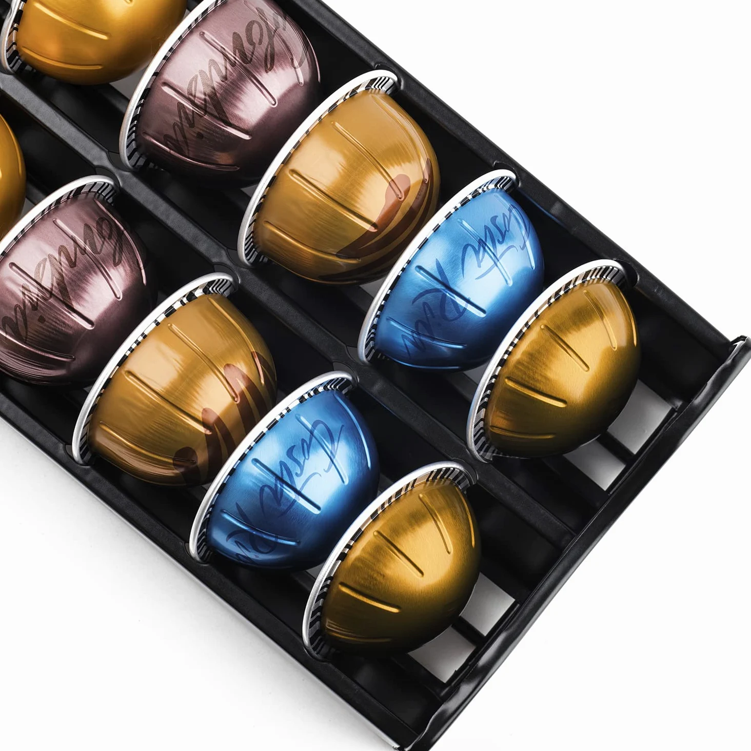 Bagoo, Porta Cialde per Nespresso Vertuoline, Cassetto Multi strato per Capsule Vertuo, 5 livelli