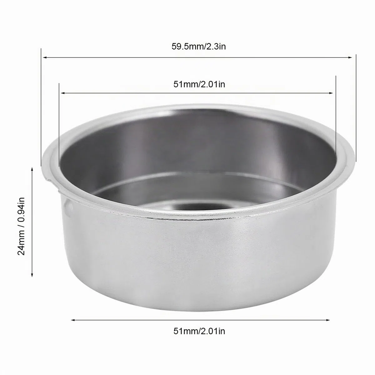 Filtro per il caffè Cestello Filtro da a Doppio Strato in Acciaio Inossidabile da pressurizzato Accessori per Macchine da per Uso Domestico Negozio di tè al Latte(for Double Cup)