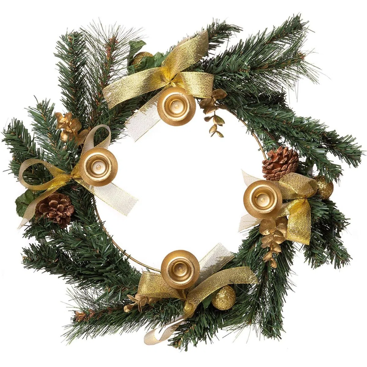 Set di 2 cerchi in metallo per decorazioni floreali e ghirlande, Diametro 45 Cm