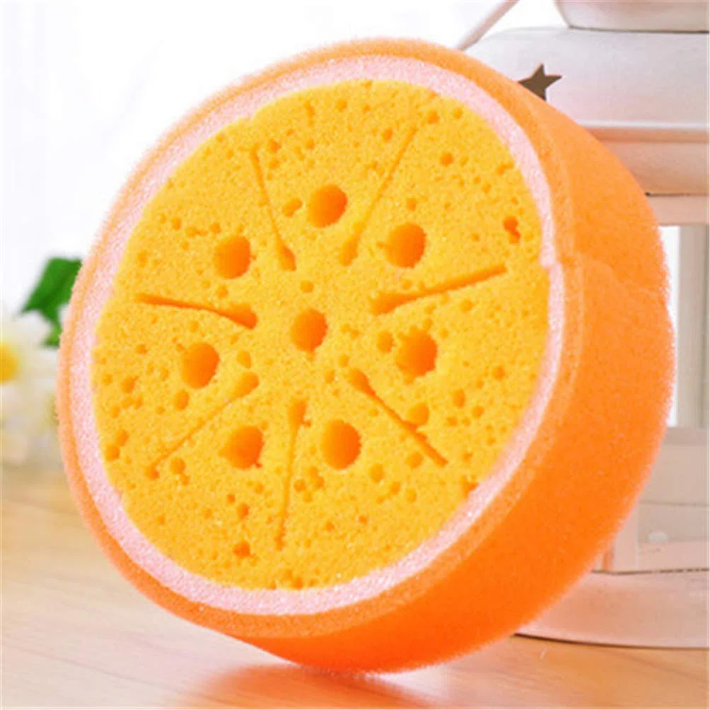 TOYANDONA Spugne da Bagno per Bambini Confezione da 4 Spugne da Bagno a Forma di Frutta Attrezzo da Bagno per Bambini per Il Bagno di Casa