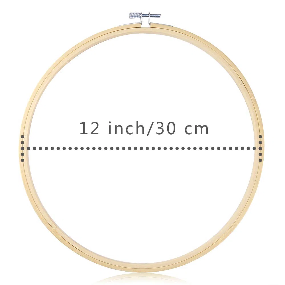 Caydo 3 pack 30cm cerchio cerchio del cerchio del ricamo in legno per cucito artigianale pratico