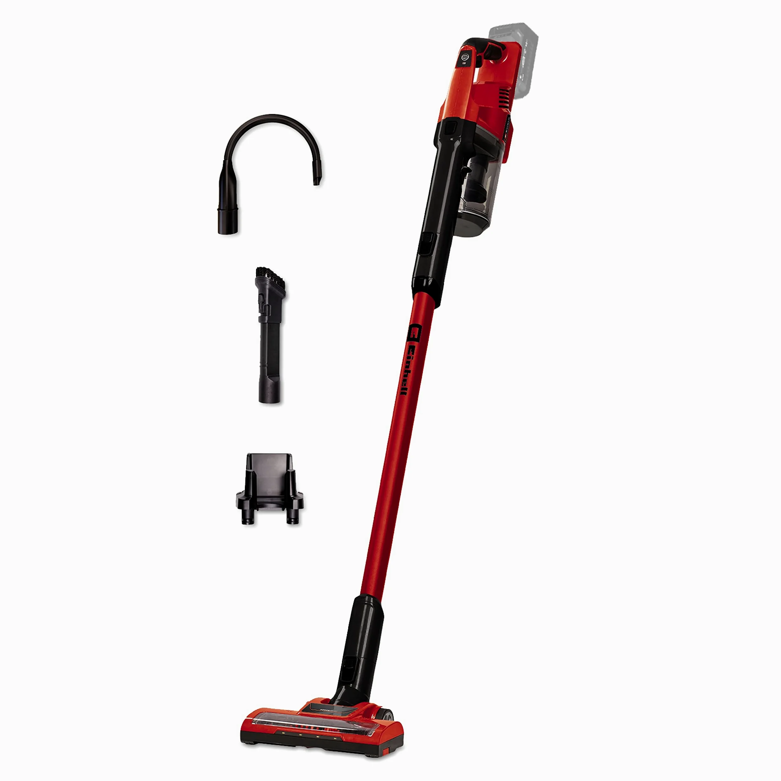 Aspirapolvere con manico a batteria TE-SV 18 Li-Solo Power X-Change di Einhell (ioni di litio, 18 V, senza sacchetto, serbatoio da 0,6 l, tecnologia a ciclone, sistema di filtraggio a 3 livelli)